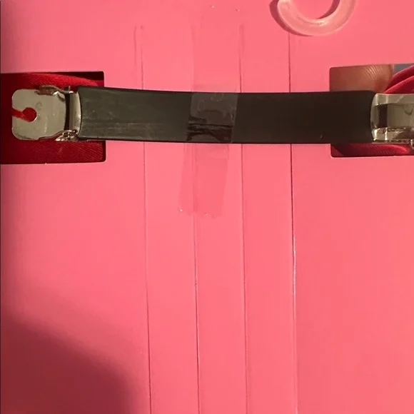 Sunday State red satin bow hair clip - Picture 2 of 2